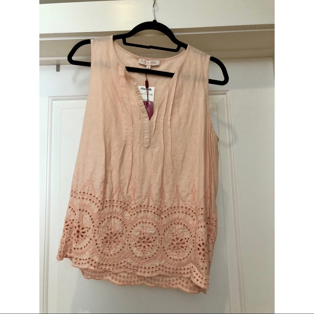 Light Pink Linen Tank